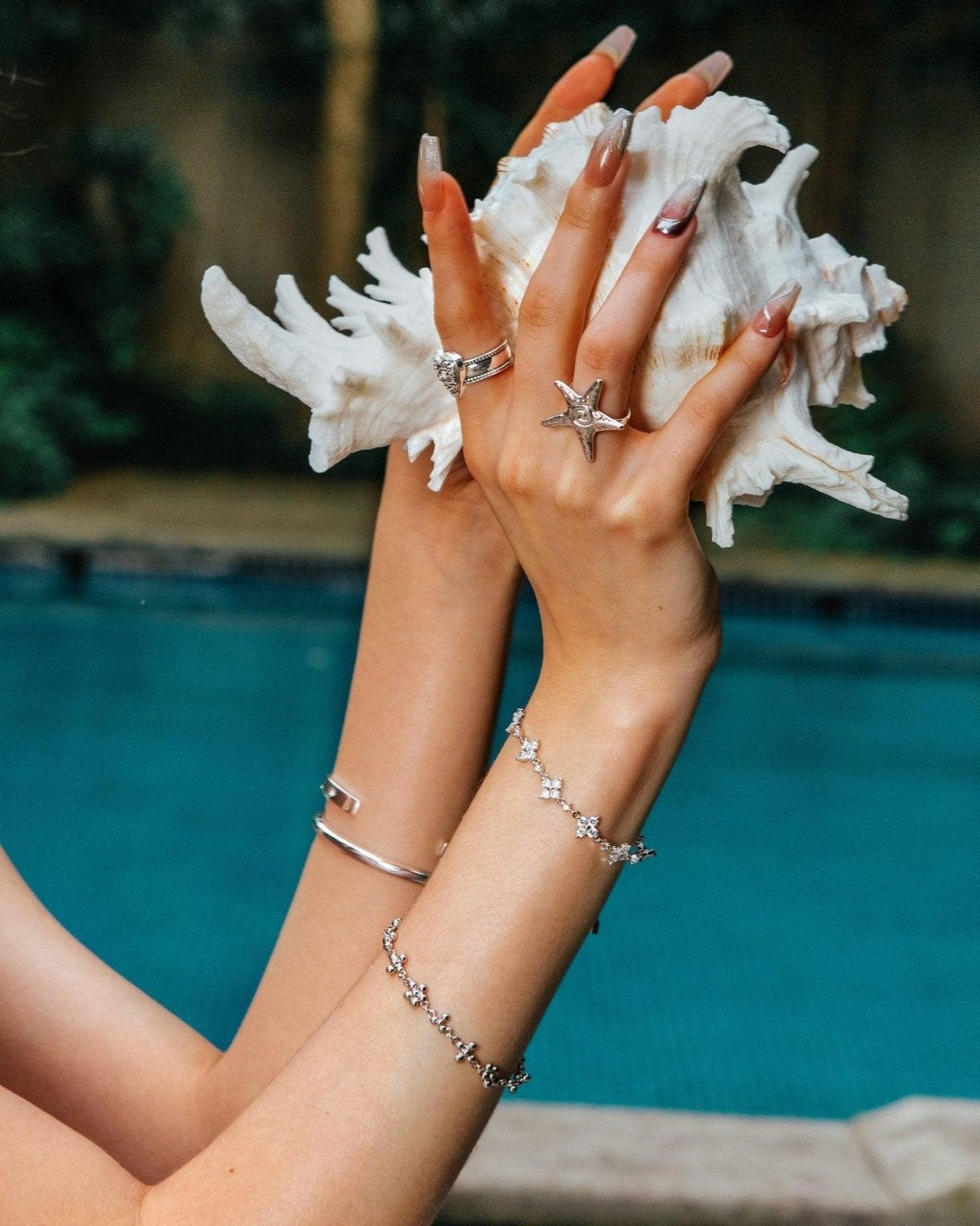 Silver Starfish Ring